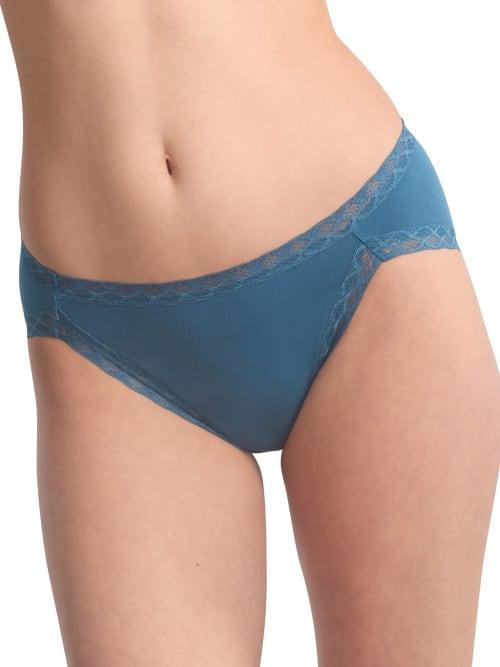 Natori Bliss Lace-Trim Cotton French-Cut Brief Underwear 152058 Product Image