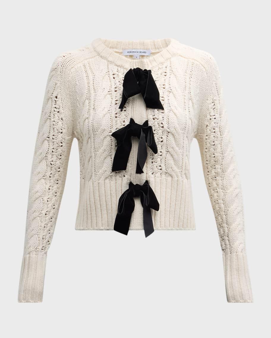 Christina Cable-Knit Bow Sweater product image