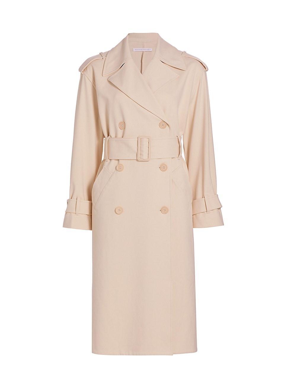 Womens Double-Breasted Trench Coat Product Image