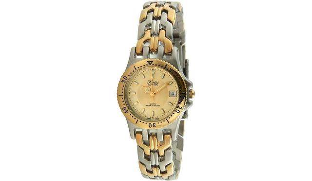 Swiss Edition Womens Two-Tone Luxury Bracelet Watch with Sport Bezel Product Image