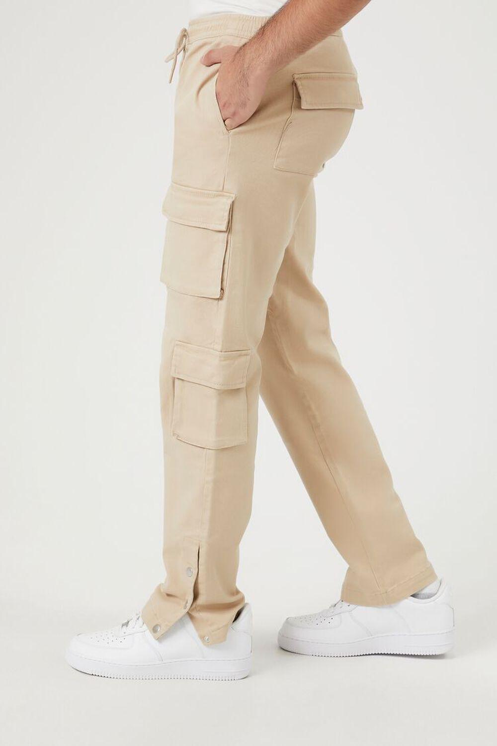 Twill Button-Hem Cargo Joggers | Forever 21 Product Image