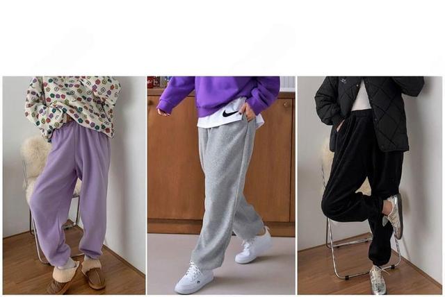 Elastic Waist Plain Jogger Pants Product Image