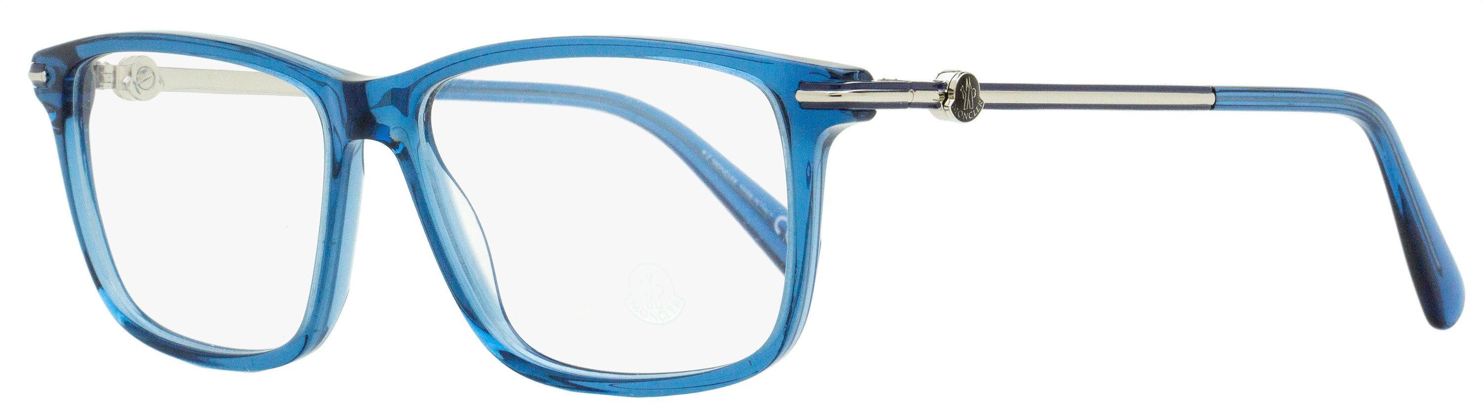 MONCLER Men's Rectangular Eyeglasses Ml5205 090 Transparent Blue 54mm In Multi Product Image