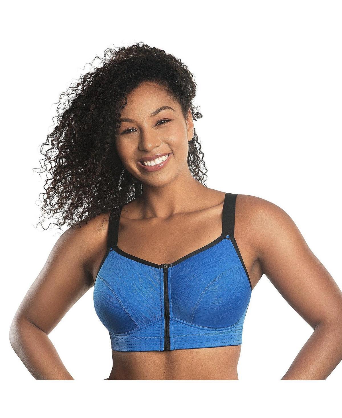 Parfait Womens Wave Wire-free Zip Front Sports Bra Product Image