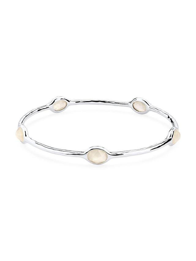 Womens Rock Candy Sterling Silver, Mother-Of-Pearl & Rock Crystal Bangle Product Image