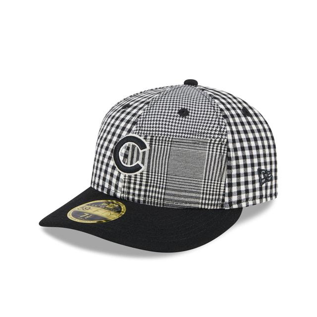 Chicago Cubs Patch Plaid Low Profile 59FIFTY Fitted Hat Male Product Image