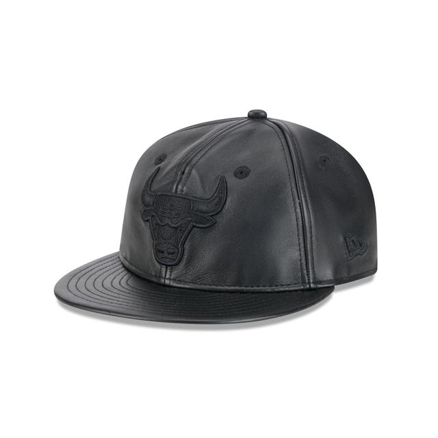 Chicago Bulls Genuine Leather Retro Crown 9FIFTY Strapback Hat Male Product Image