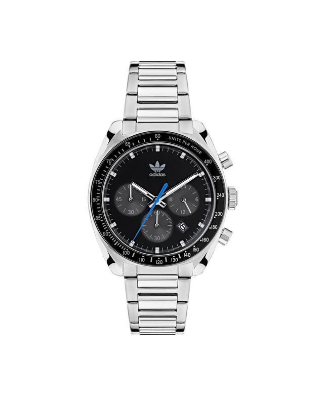 adidas Unisex Three Hand Edition One Chrono Silver-Tone Stainless Steel Bracelet Watch 40mm Product Image