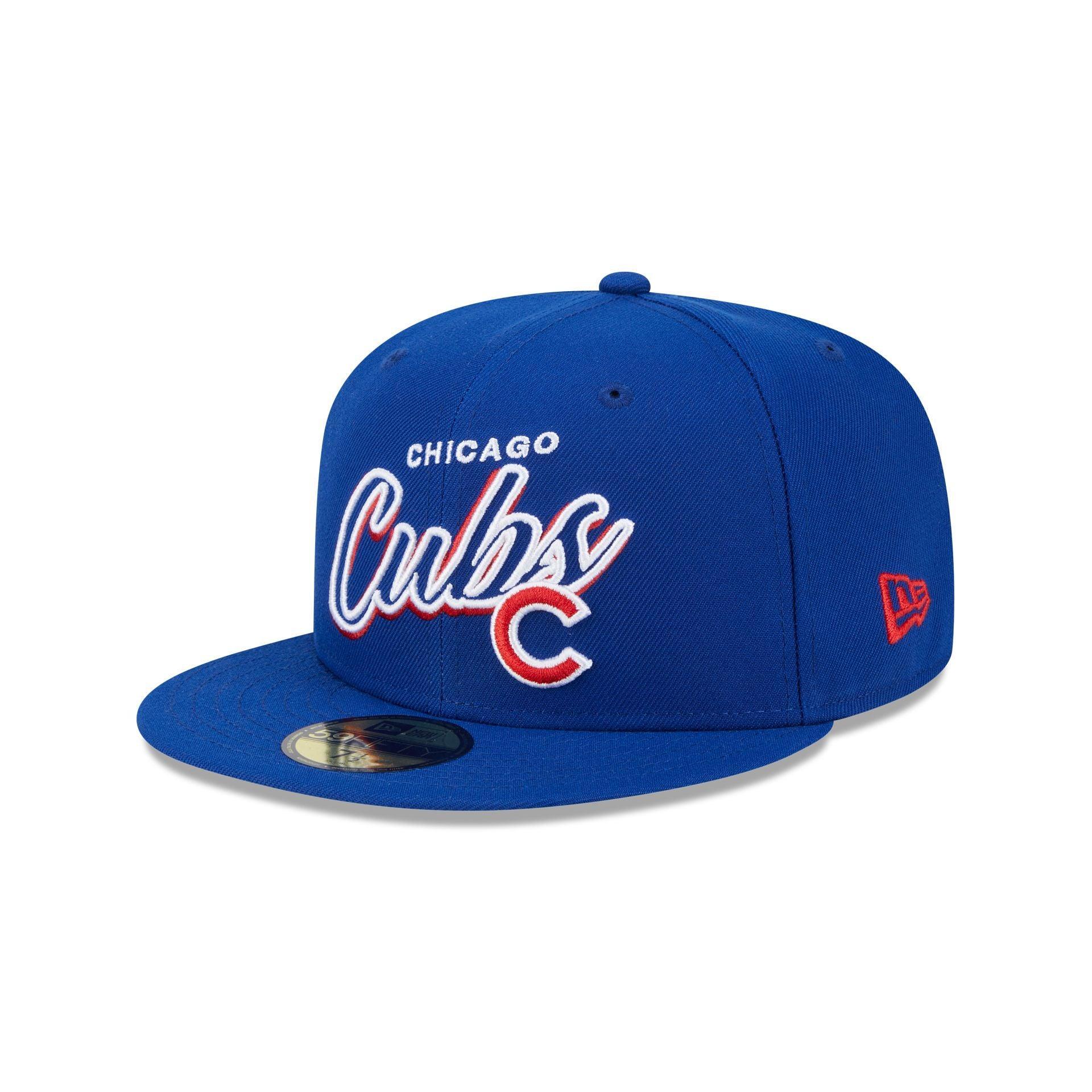 Chicago Cubs Script Sided 59FIFTY Fitted Hat Male Product Image