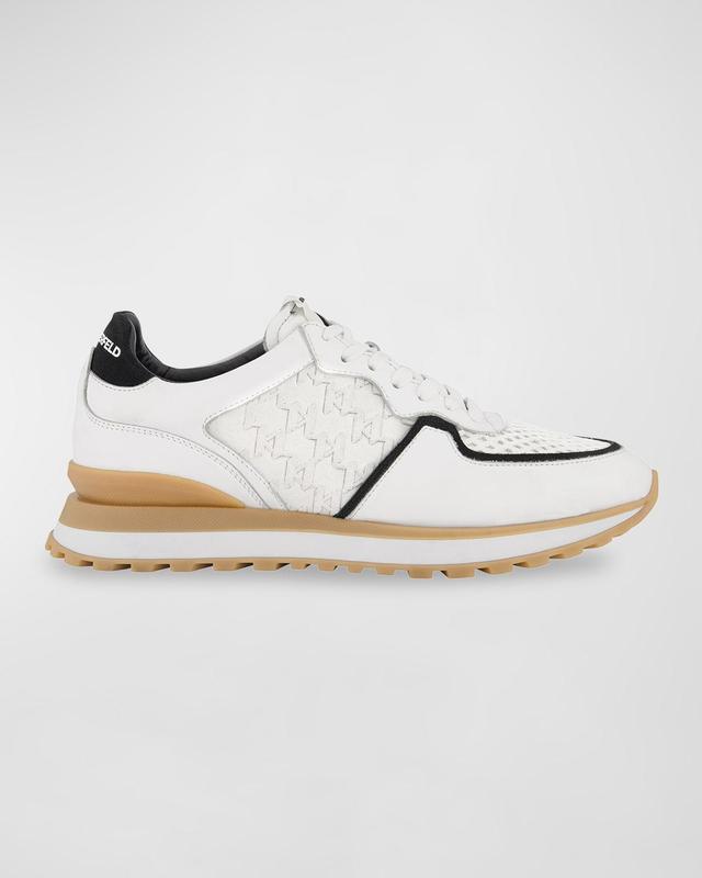 Mens Leather and Suede Logo Runner Sneakers Product Image