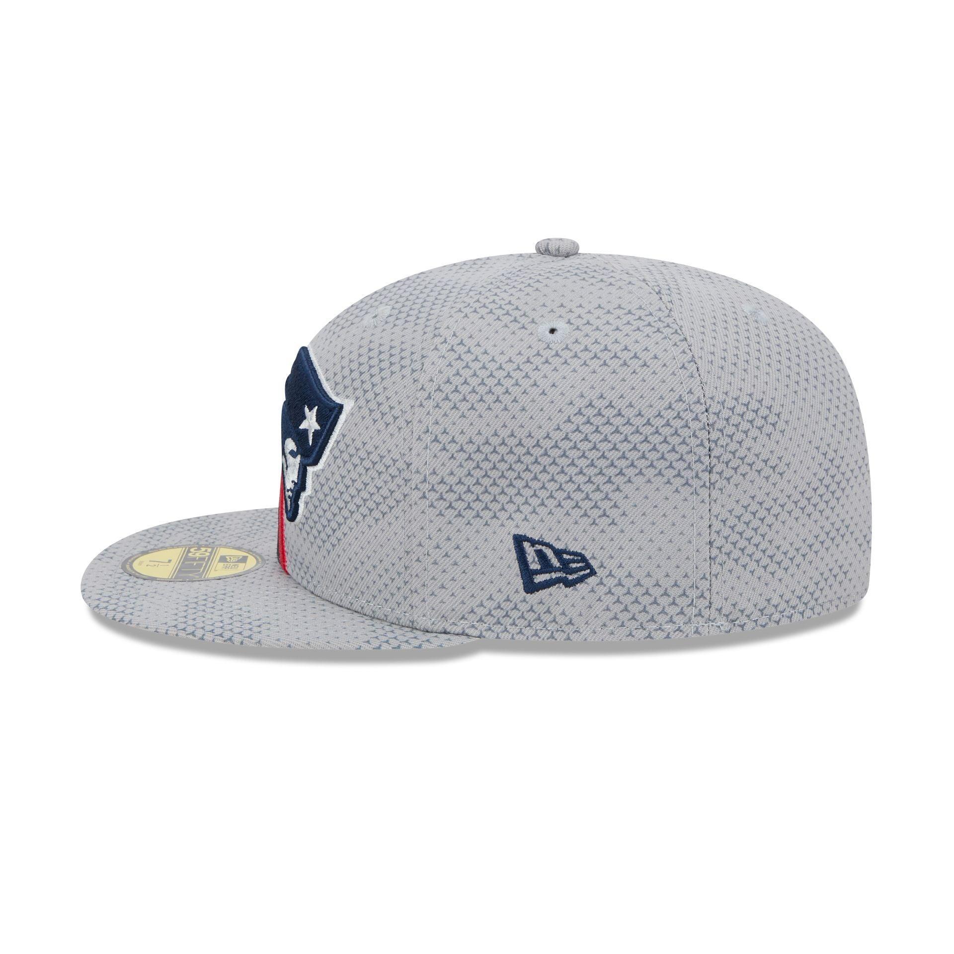 New England Patriots 2024 Sideline Gray 59FIFTY Fitted Hat Male Product Image