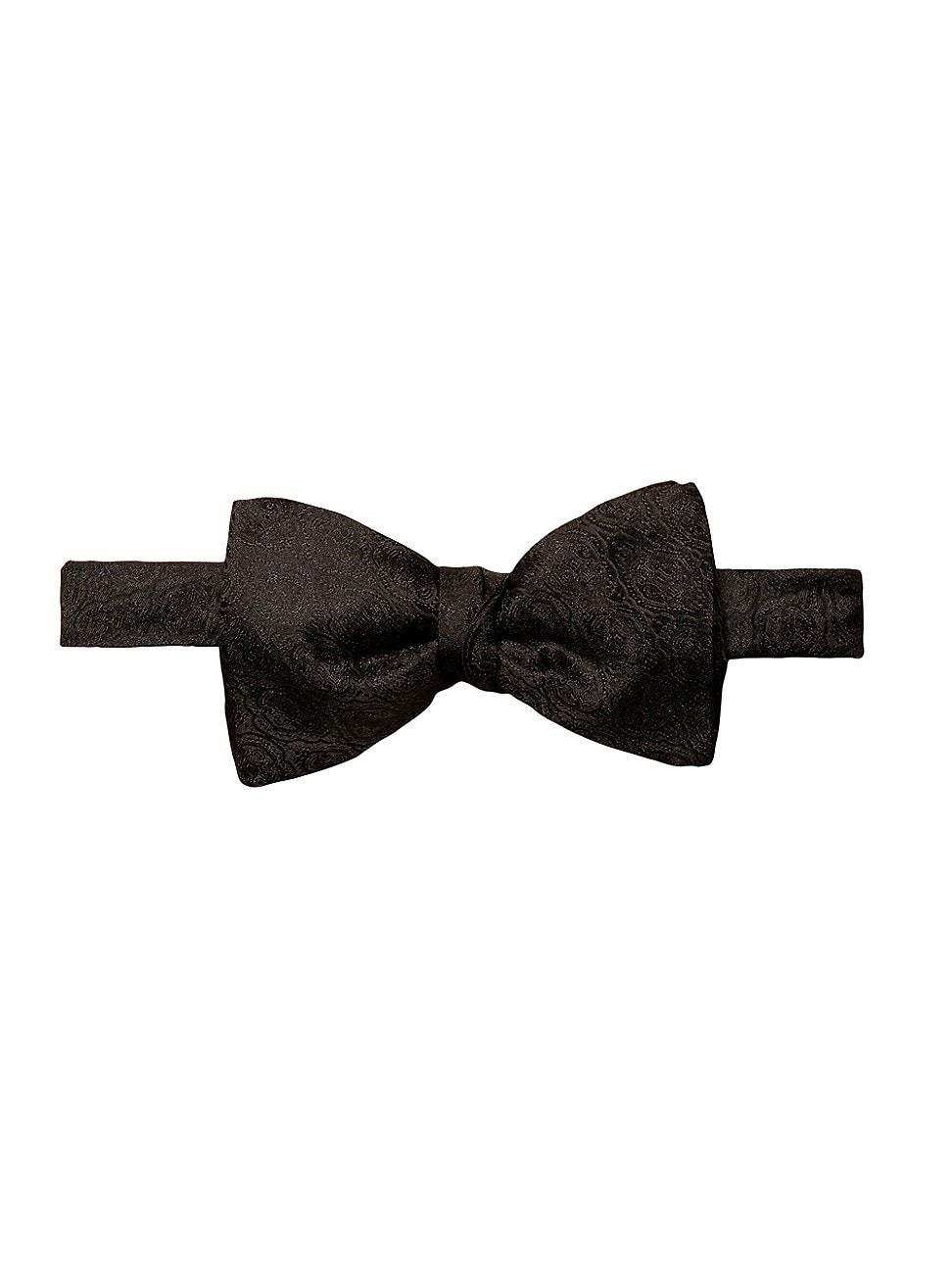 Mens Geometric Silk Woven Bowtie Product Image