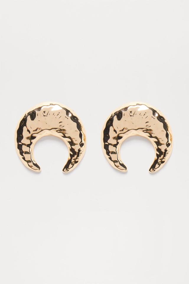 Brighter Than The Moon Drop Earrings  - Gold Product Image