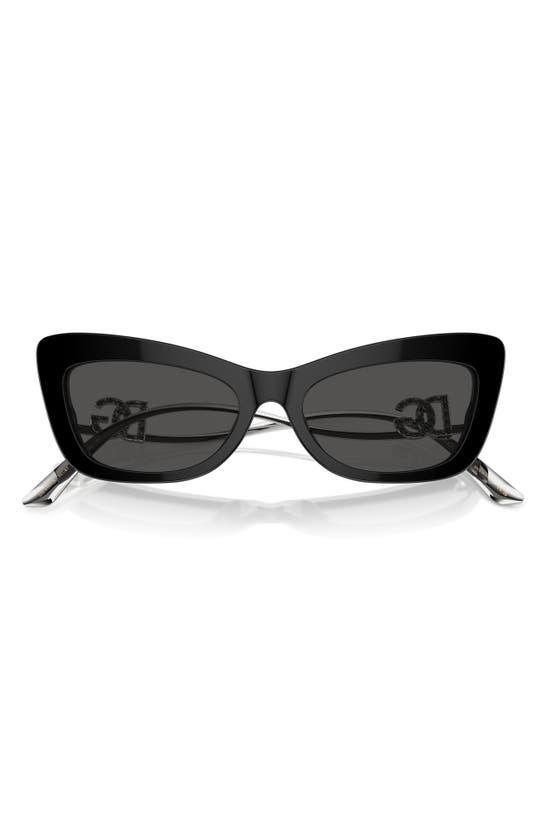 55mm Cat Eye Sunglasses In Black Product Image