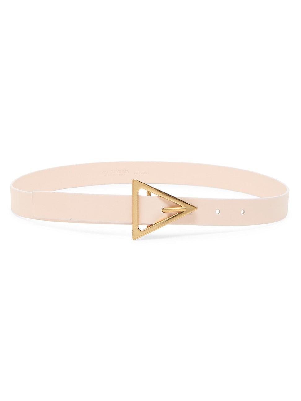 Womens Triangle-Buckle Leather Belt Product Image