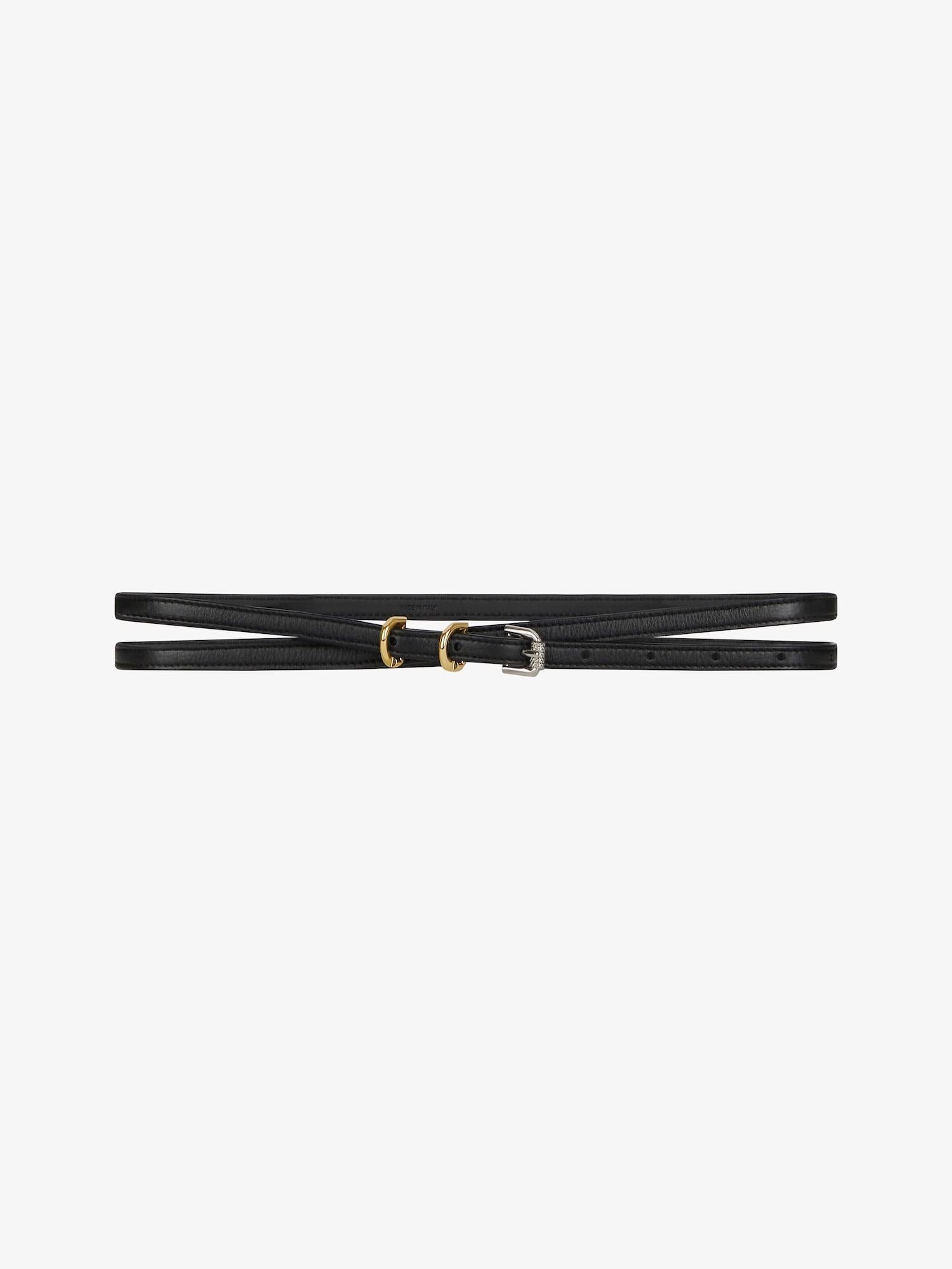 Voyou double wrap belt in leather Product Image