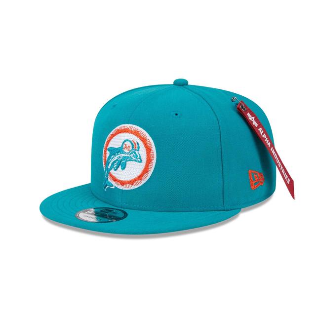 Alpha Industries x Miami Dolphins Historic Teal 9FIFTY Snapback Hat Male Product Image