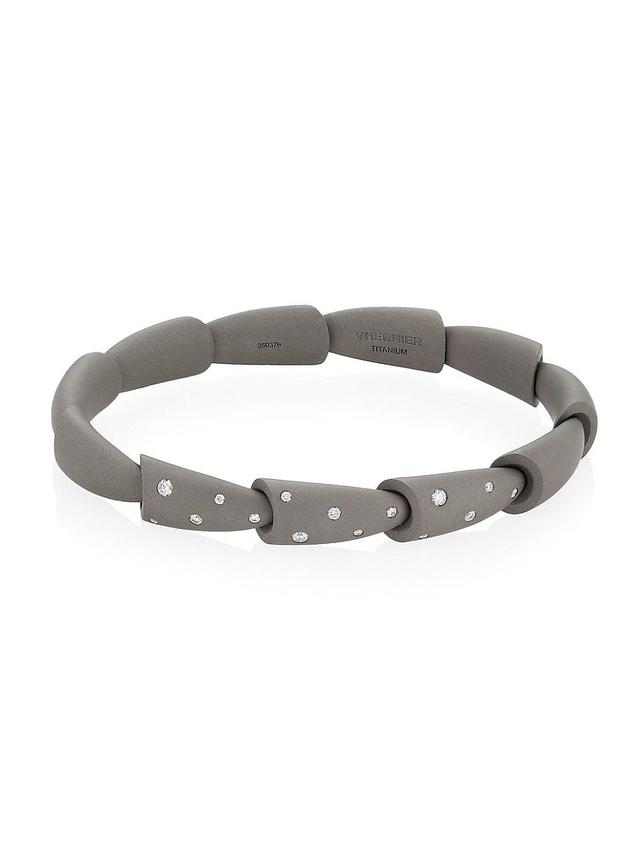 Womens Calla Media Titanium & Diamond Bracelet Product Image