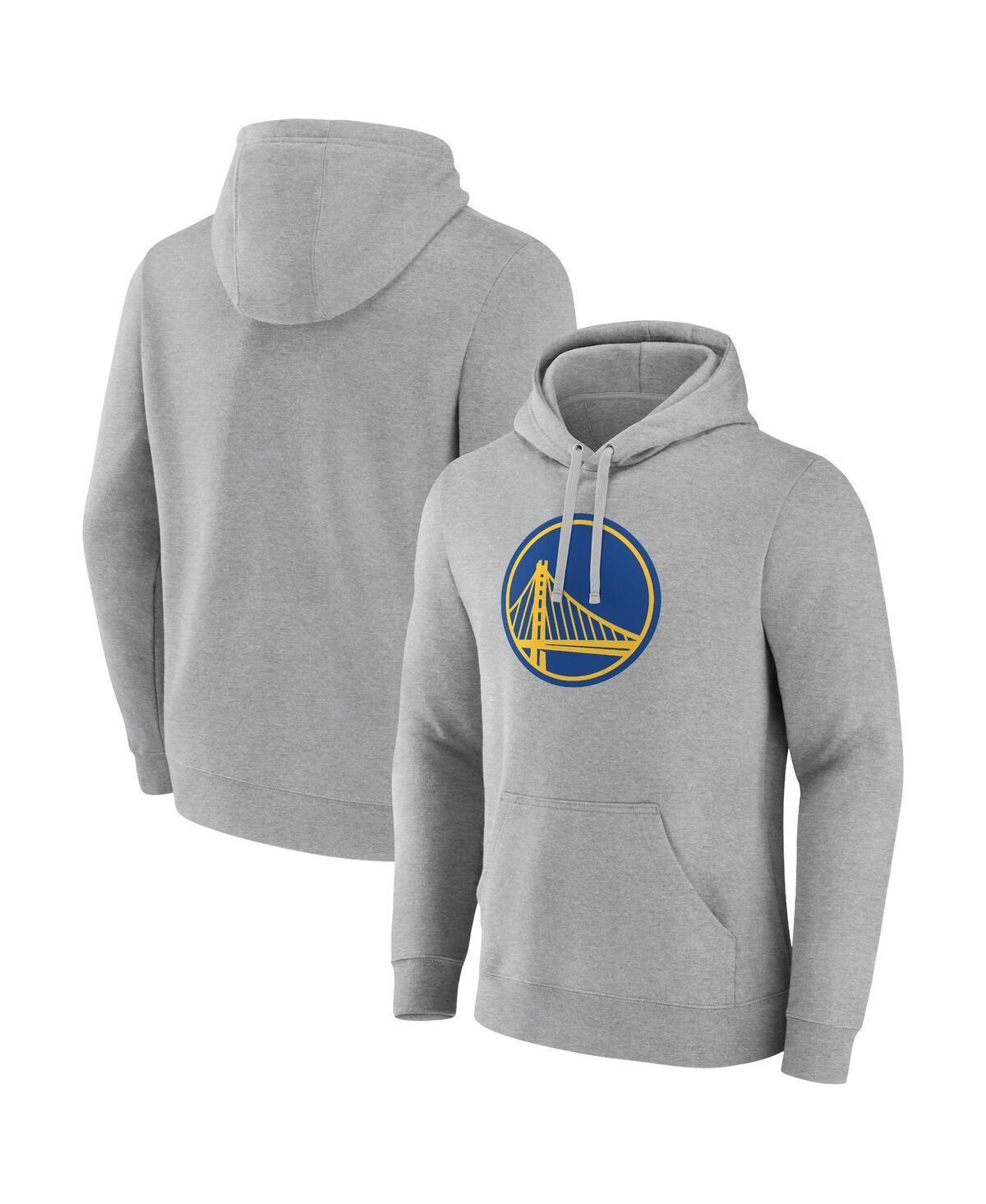 Mens Fanatics Branded Heather Gray Golden State Warriors Primary Logo Pullover Hoodie Product Image