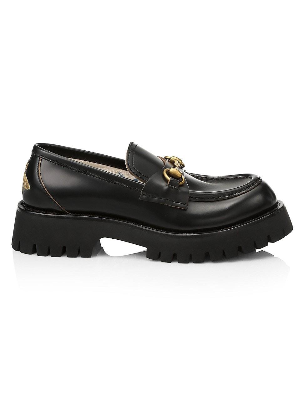 Womens Leather Lug Sole Horsebit Loafers product image