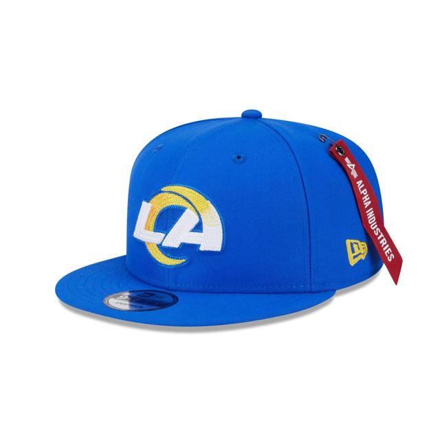 Alpha Industries x Los Angeles Rams Blue 9FIFTY Snapback Hat Male Product Image