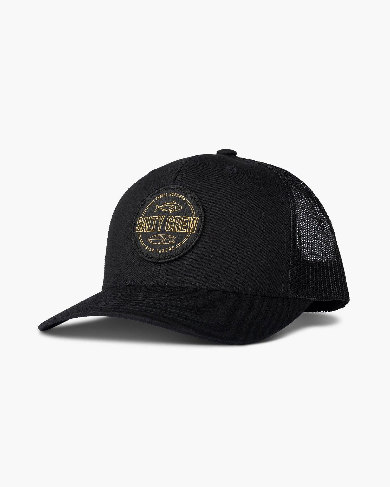 Outlined Black Retro Trucker Male Product Image