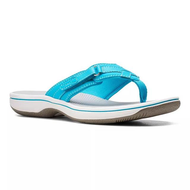 Clarks Breeze Sea Cloudstepper Womens Flip Flop Sandals Turq/Blue Product Image