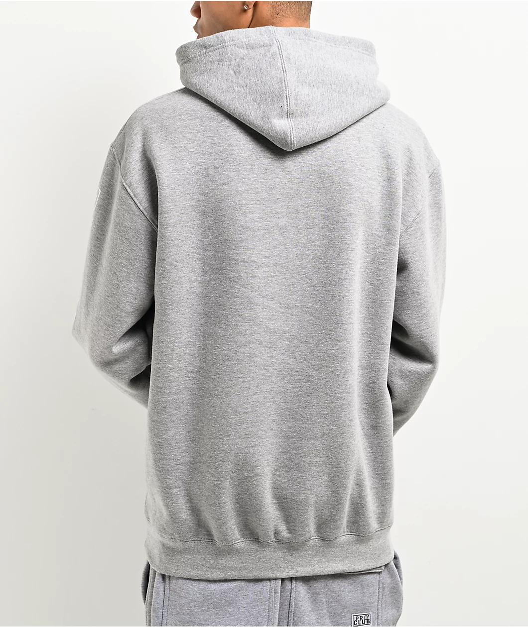 Pro Club Embroidered Logo Grey Hoodie Product Image