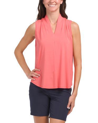 V-Neck Sleeveless Top For Women Product Image