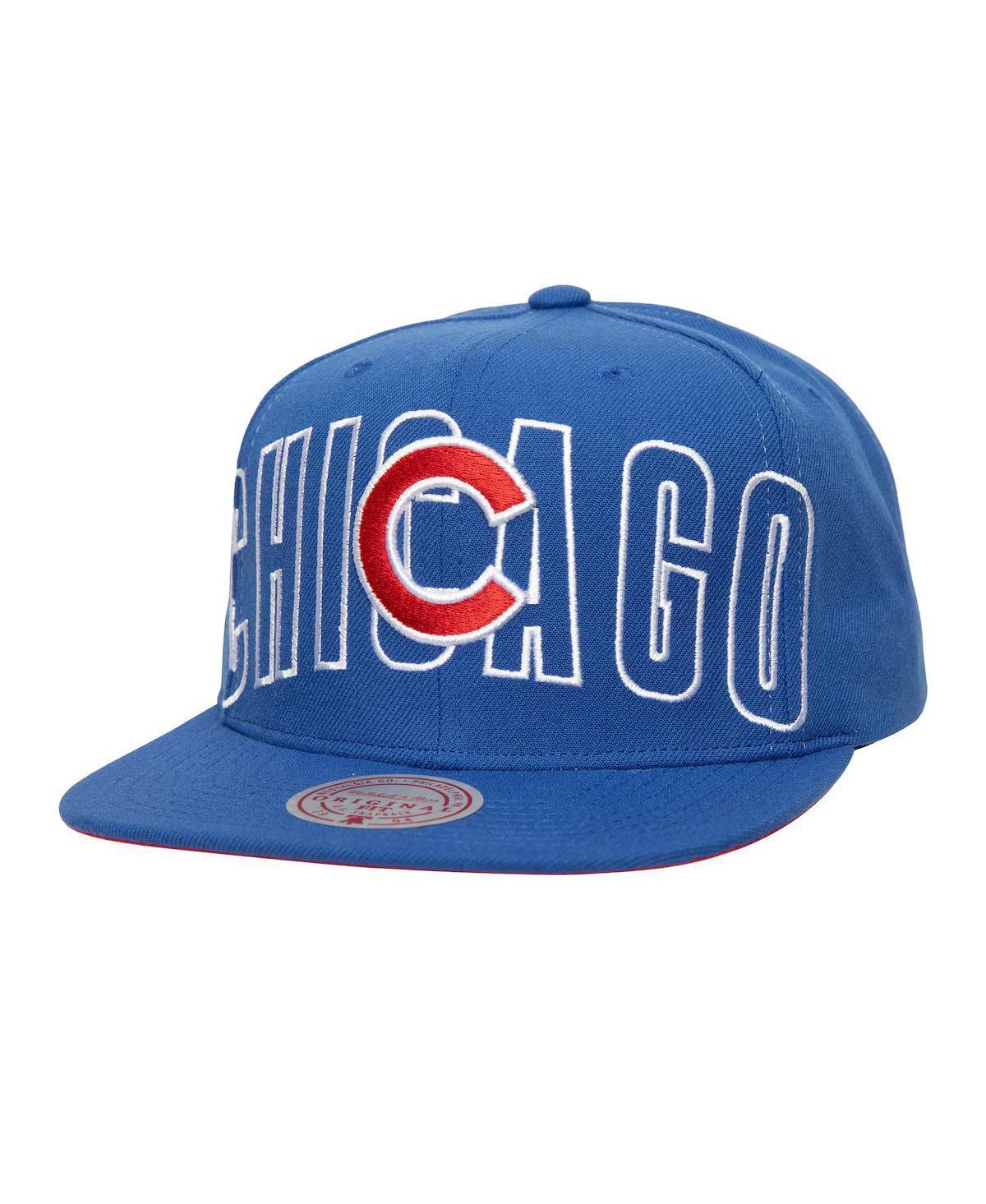 Men's Mitchell & Ness Royal Chicago Cubs Full Frontal Snapback Hat, Blue Product Image