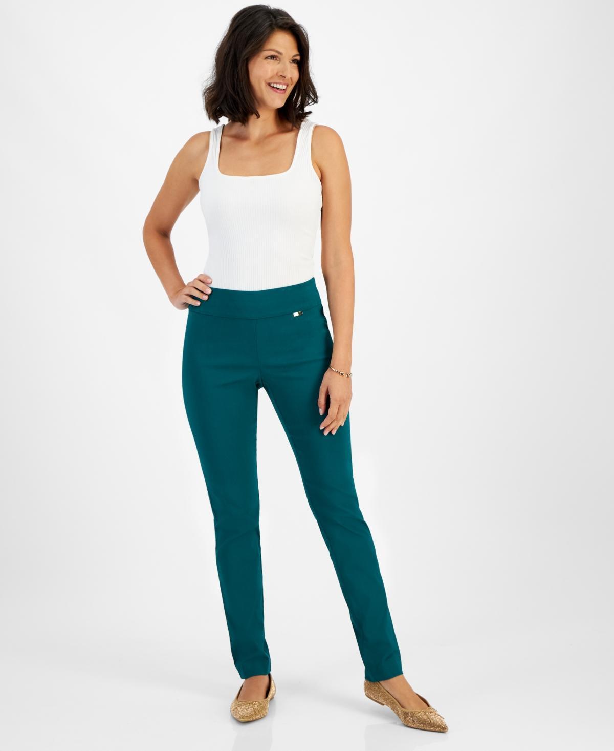 Mid-Rise Petite Tummy-Control Skinny Pants, Petite & Petite Short, Created for Macy's Product Image