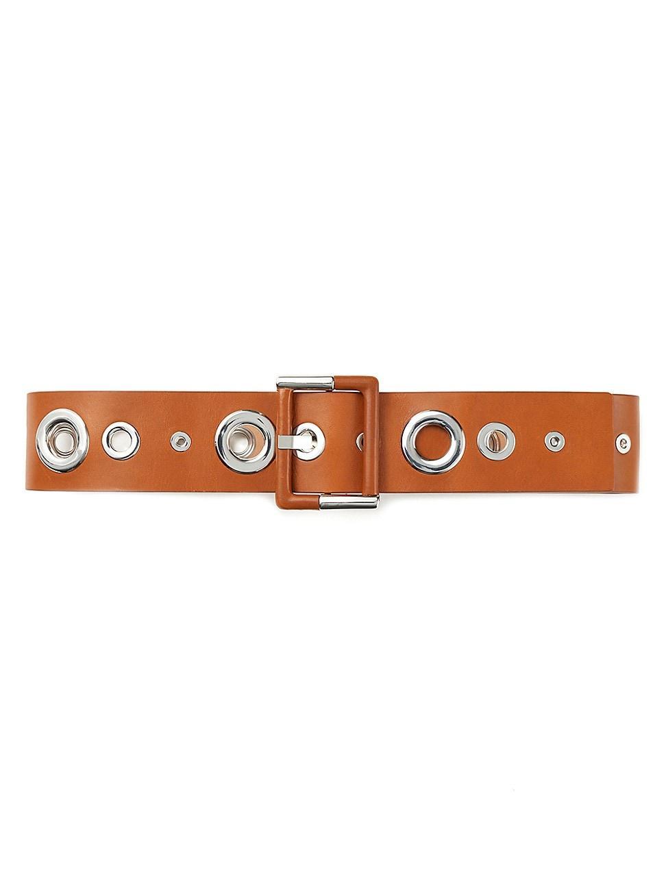 Womens Eyelet Leather Belt Product Image