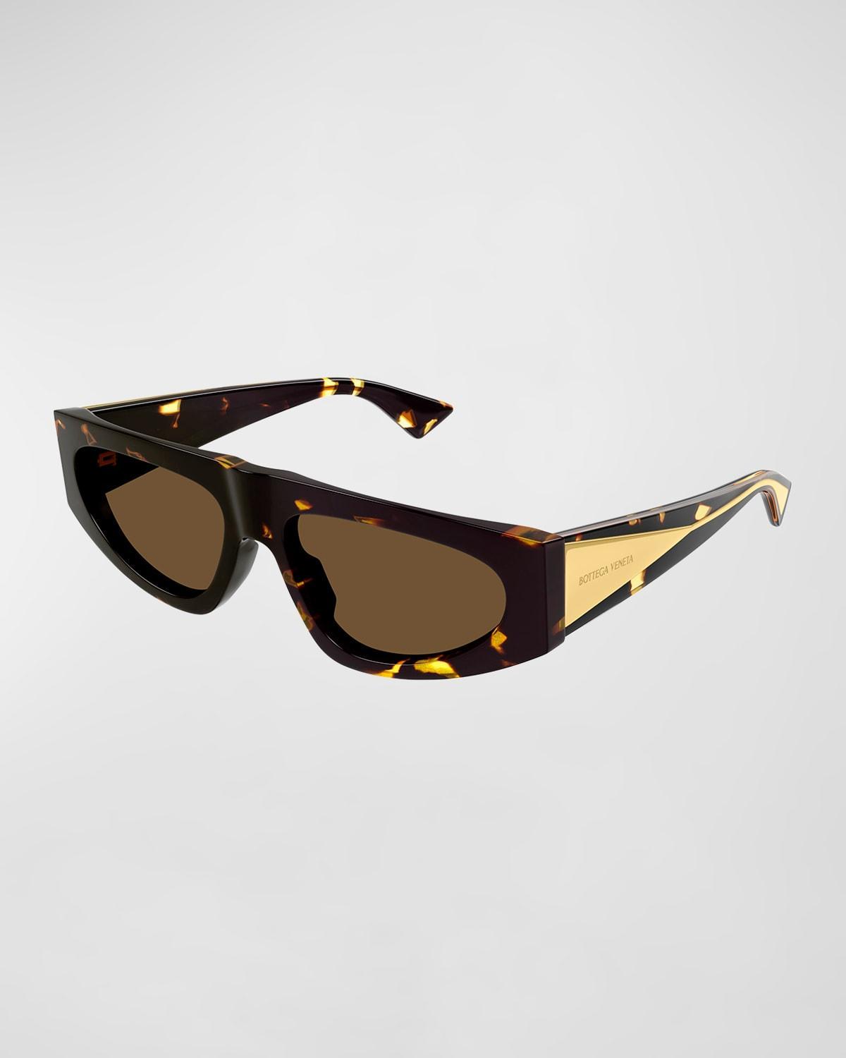 Engraved Logo Acetate Rectangle Sunglasses Product Image