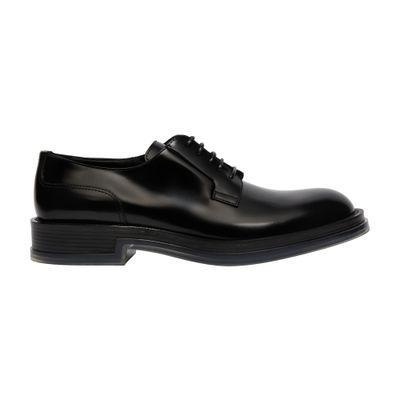 Leather Derbies In Black Product Image