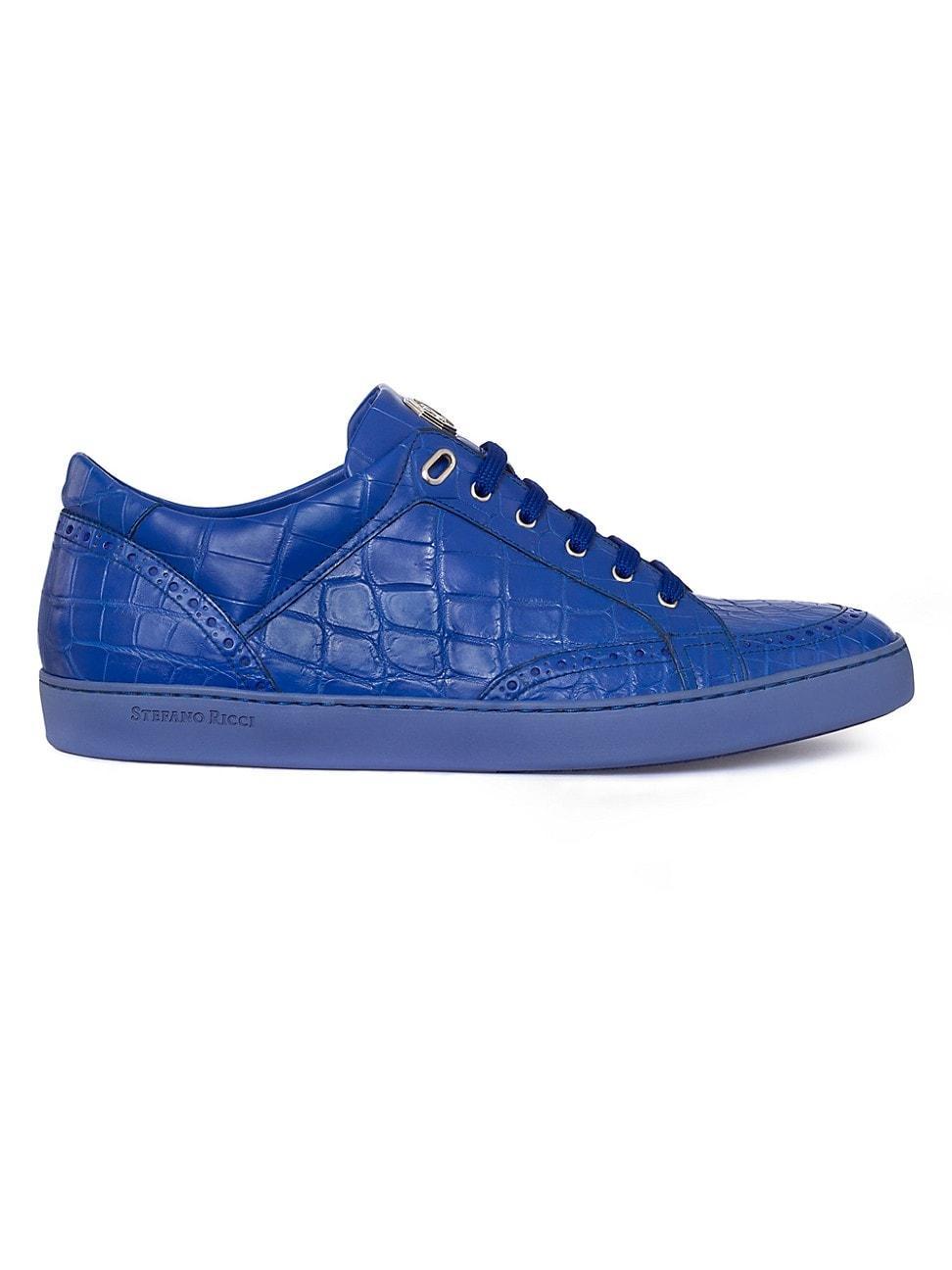 Mens Matted Crocodile Leather Sneakers Product Image