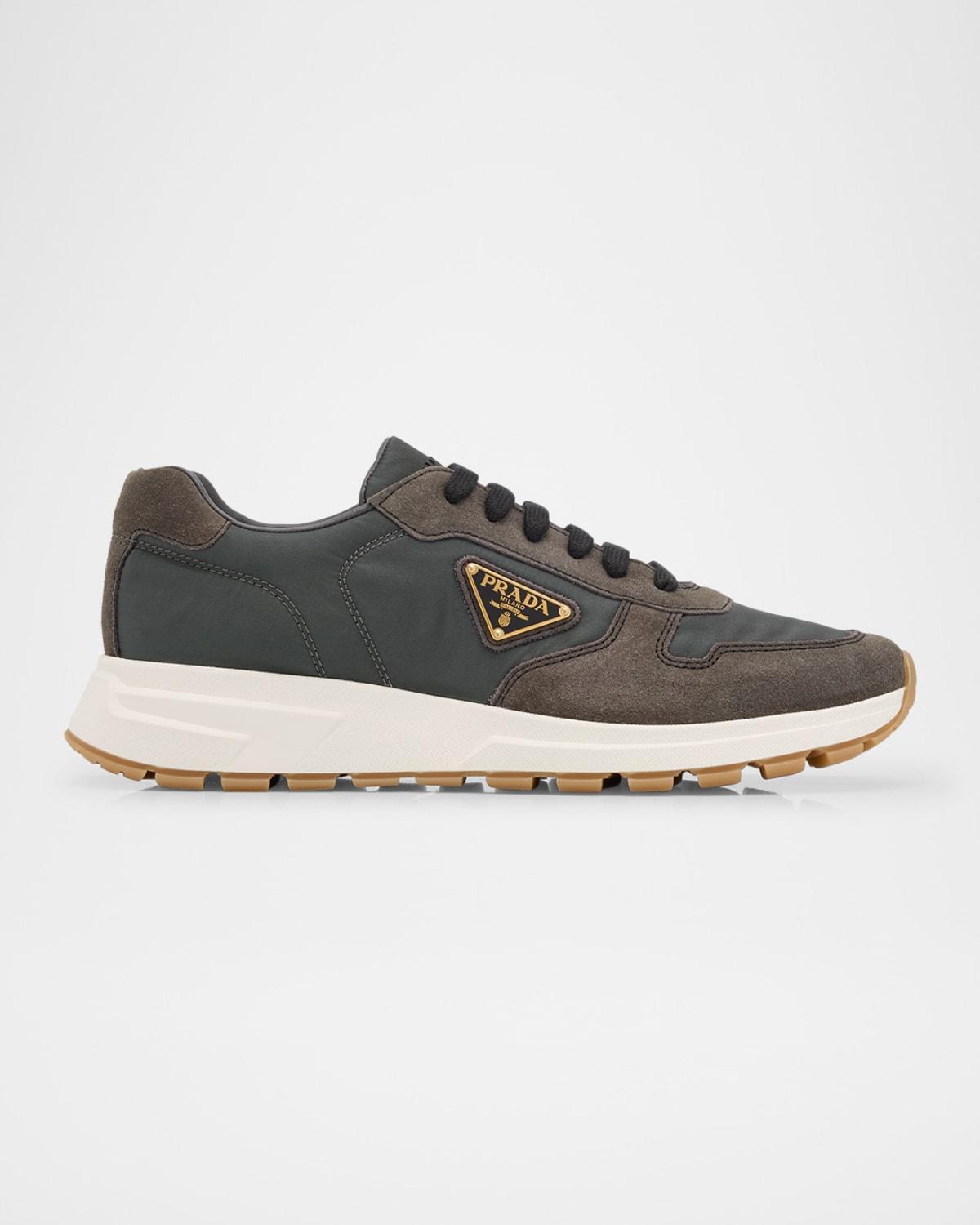 Men's Prax 01 Delave Suede and Re-Nylon Sneakers Product Image