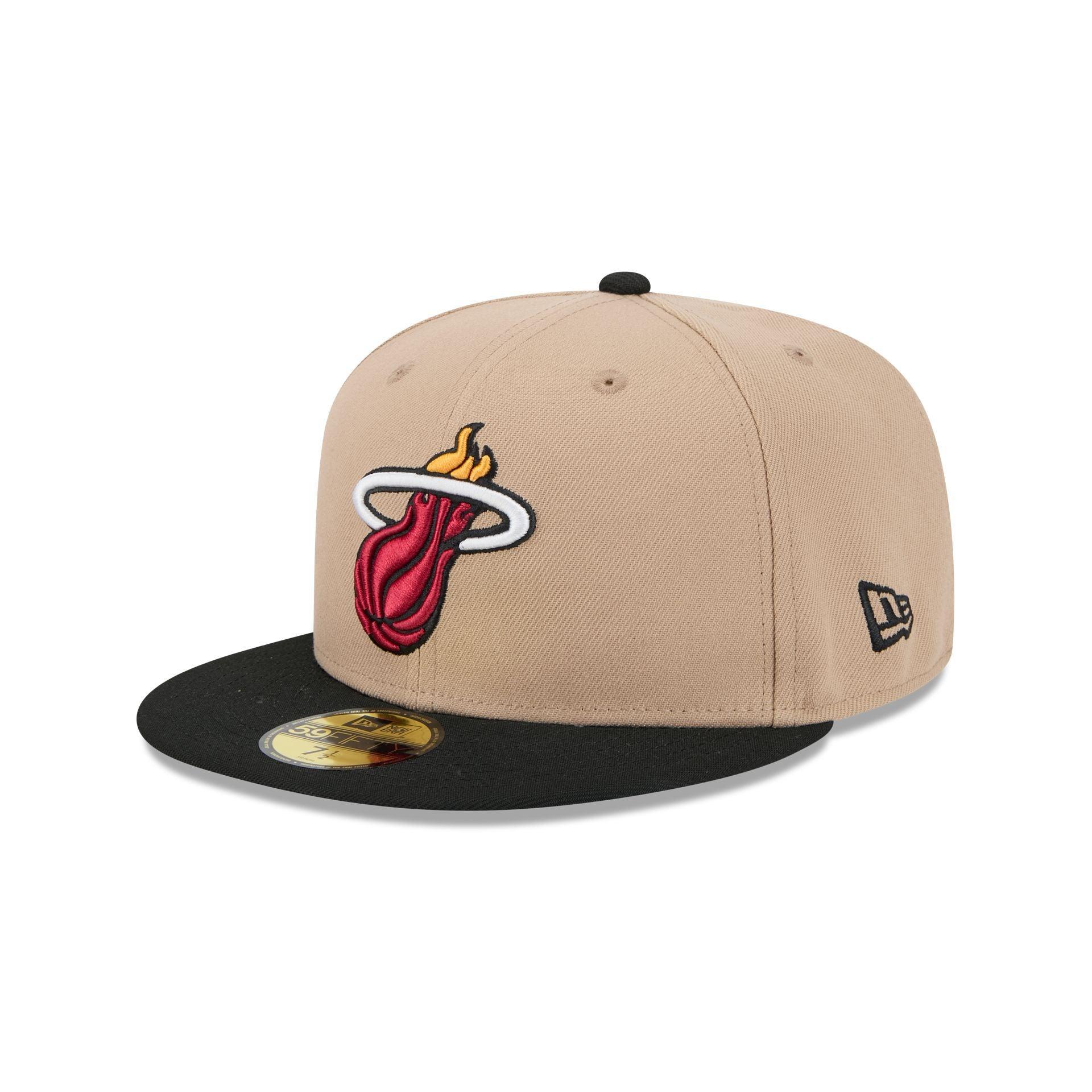 Miami Heat Camel 59FIFTY Fitted Hat Male Product Image