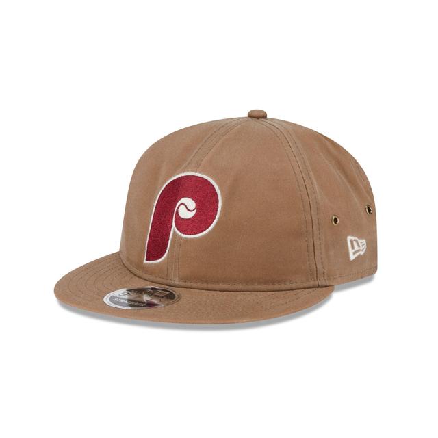 Philadelphia Phillies Khaki Retro Crown 9FIFTY Adjustable Hat Male Product Image