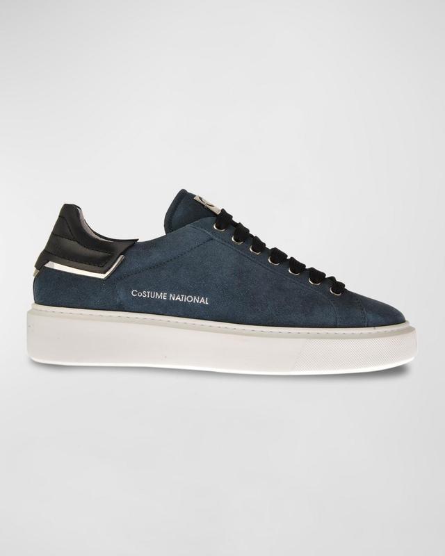 Mens Logo Suede Low-Top Sneakers Product Image