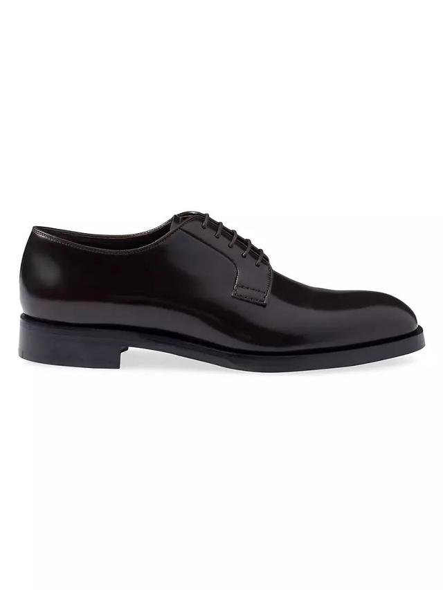 Brushed Leather Lace-Up Shoes Product Image