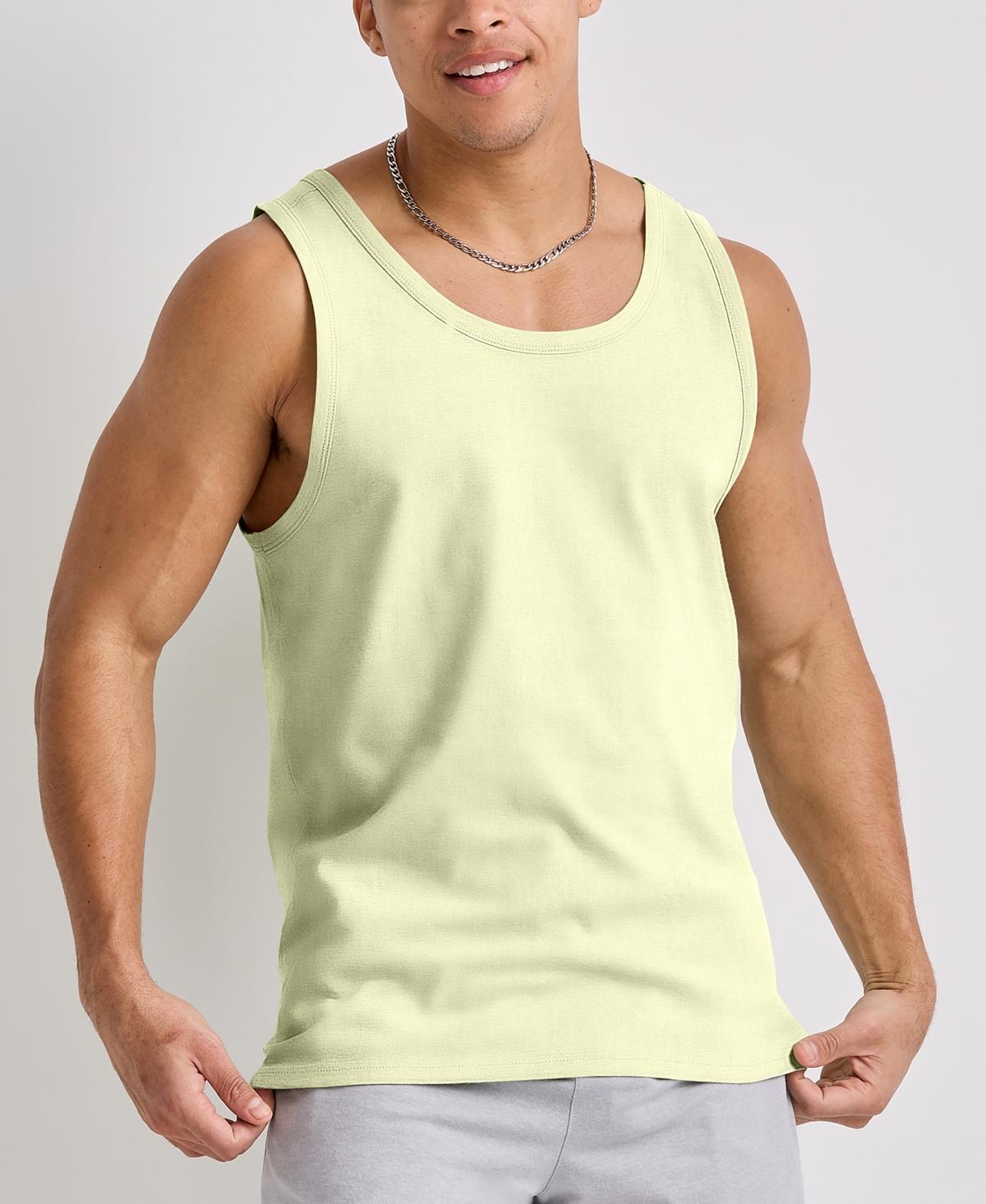 Mens Hanes Originals Tri-blend Tank Grey Product Image