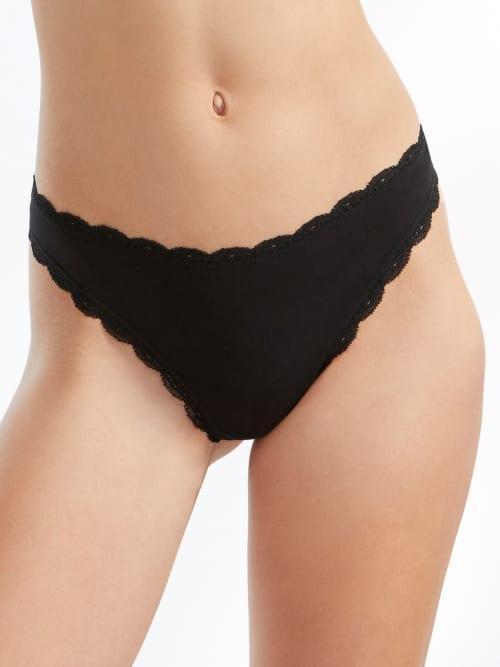 b.temptd by Wacoal Inspired Eyelet Stretch Lace Trim Thong Product Image