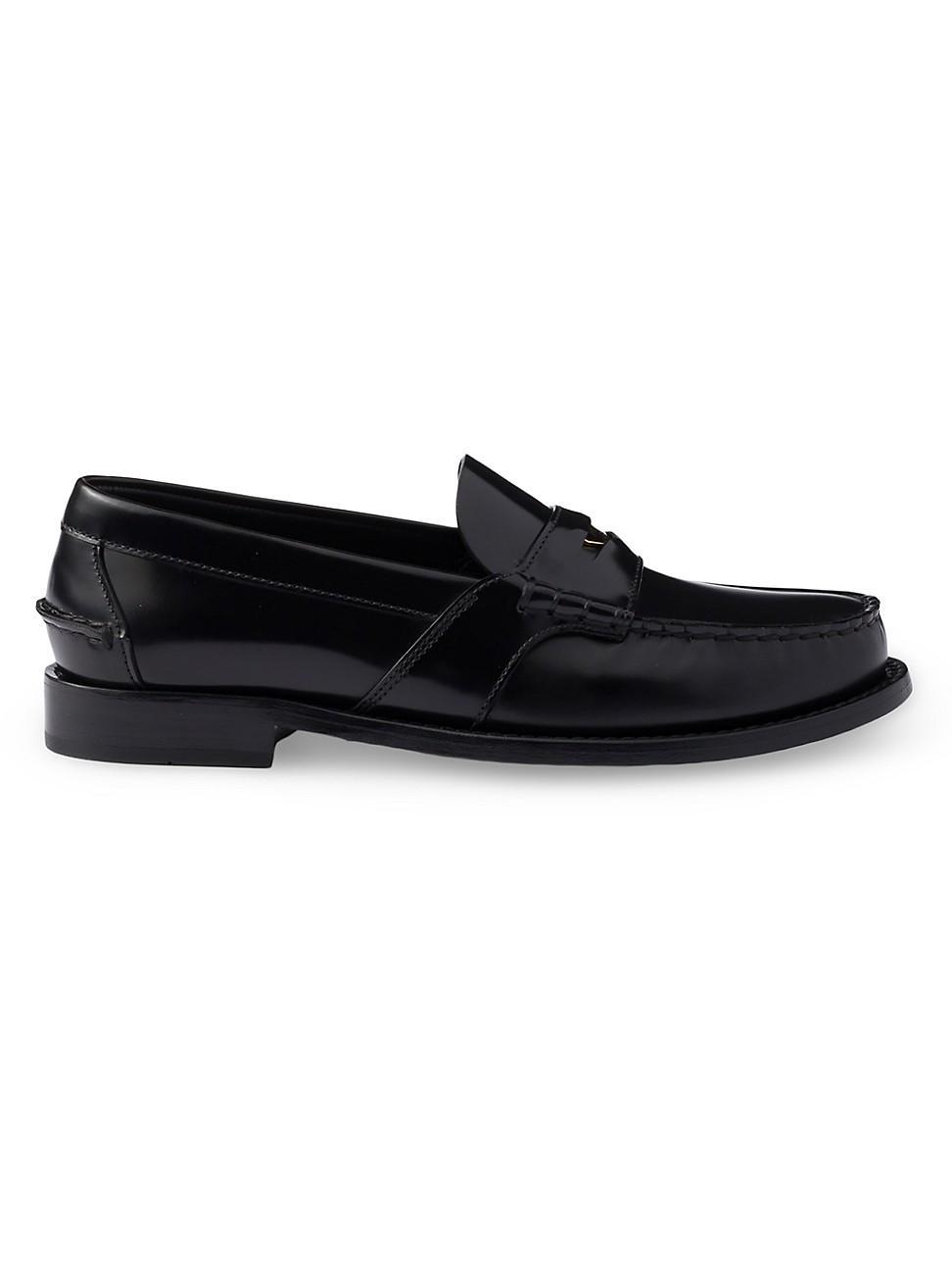 Womens Brushed Leather Loafers product image