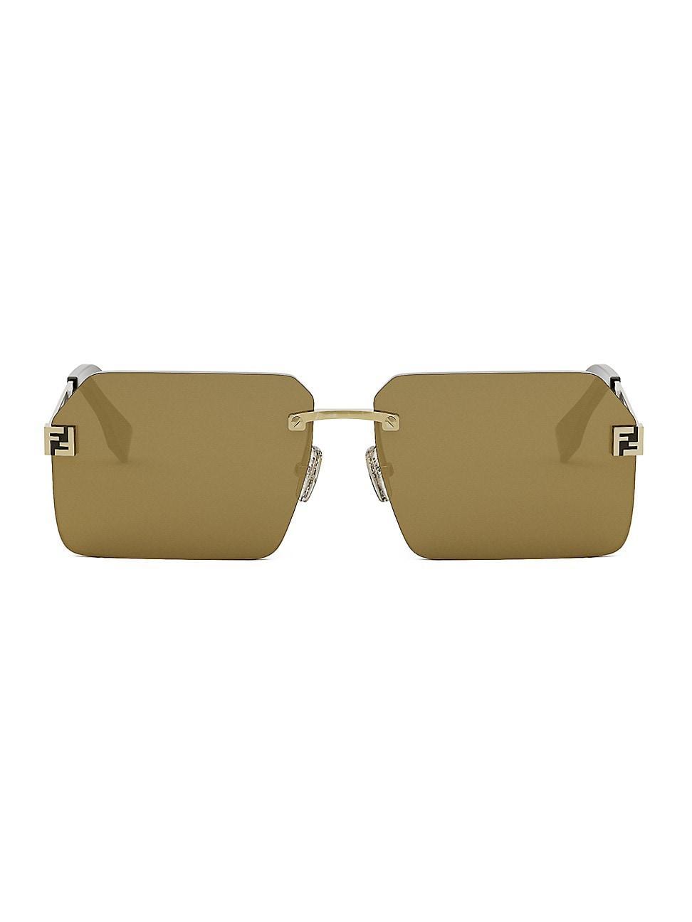 Mens Fendigraphy Rectangular Sunglasses Product Image