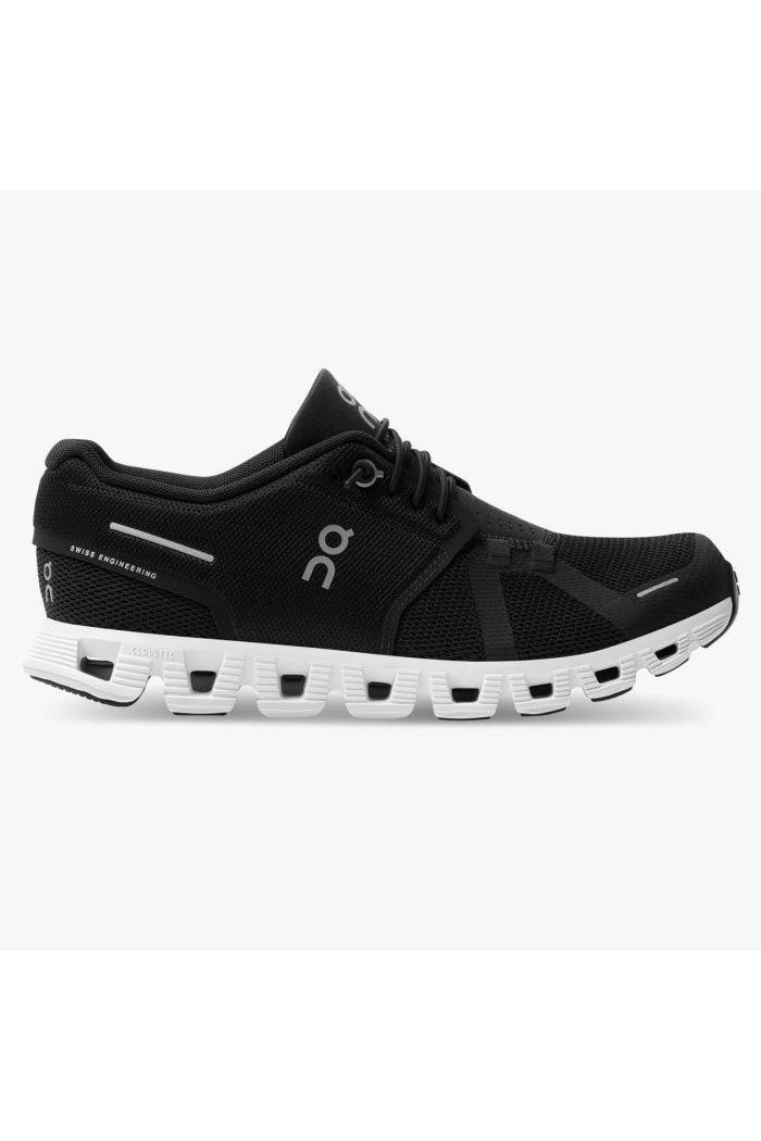 Women's On Running Cloud 5 Slip On Sneaker in Black/White Female Product Image