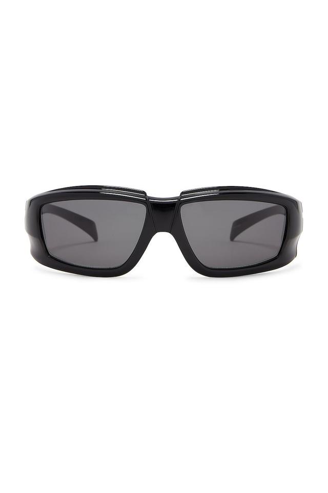 Mens 55MM Mirrored Rectangular Sunglasses Product Image