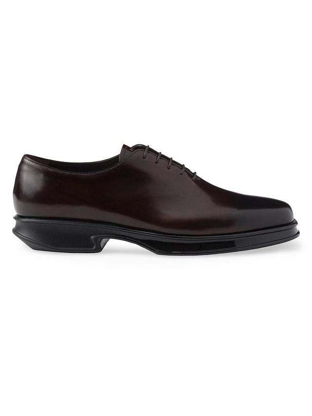Mens Brushed Leather Lace-Up Shoes Product Image
