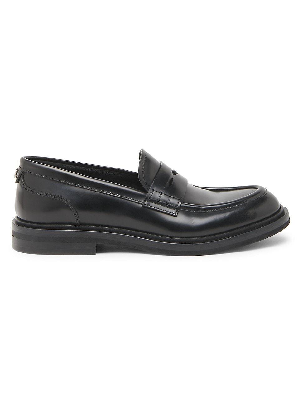 Womens Logo-Detailed Leather Loafers product image