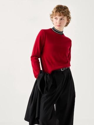 Womens Cashmere Sweater Red 2XS UNIQLO US Product Image