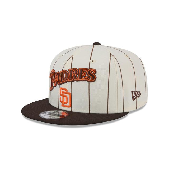 San Diego Padres Jersey Pinstripe 9FIFTY Snapback Hat Male Product Image